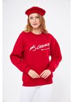 Cumhuriyet Koleksiyonu ATATÜRK İmzalı Sweatshirt - Kırmızı