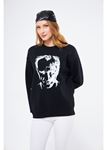 Cumhuriyet Koleksiyonu Atatürk Baskılı Sırtı İmzalı Sweatshirt - Siyah