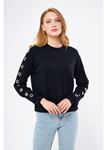 Kolları Kuşgözü Detaylı Dalgıç Sweatshirt