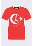 Ay Yıldız Hilal T-shirt - Kırmızı